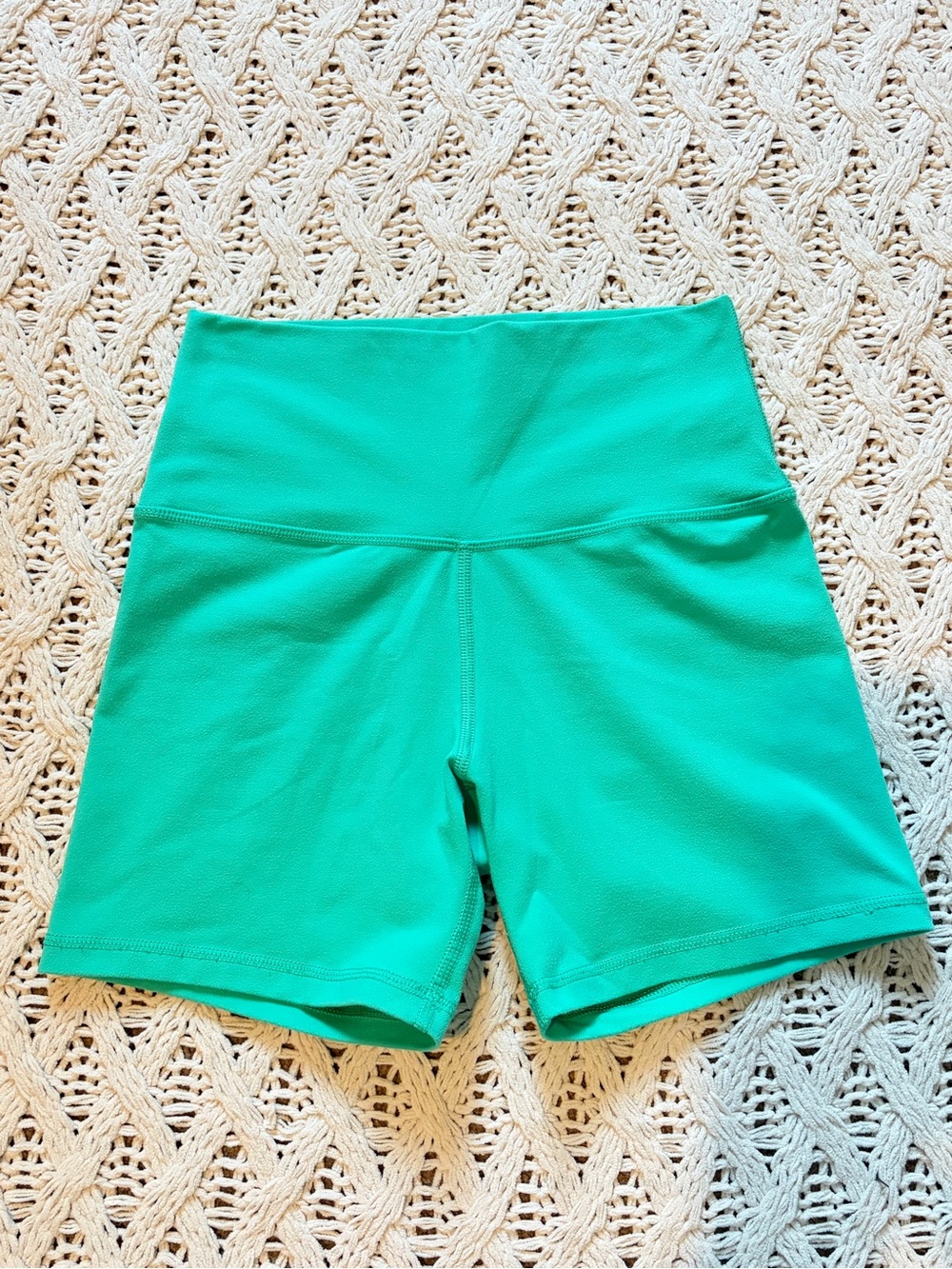 Aerie The Hugger Biker Shorts - High Waist Teal - Size Small